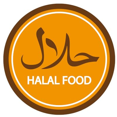 foliado® HALAL Aufkleber Digitaldruck Imbiss Bistro Restaurant Folie für Schaufenster, Tür, etc. Hinweis Döner | rund/eckig | Viele Motive zur Auswahl D125 (40 x 40 cm)