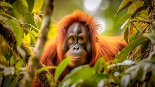 adrium Acryl-Bild 50 x 30 cm: Ein Sumatra-Orang-Utan im Regenwald. (206658771)