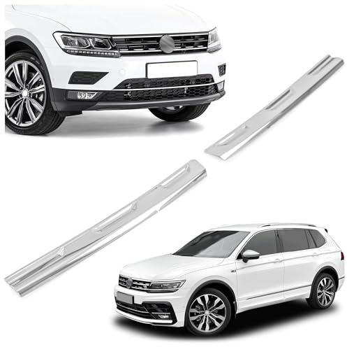 CHROMEMASTER | Kompatibel mit VW Tiguan 2016-2020 | Leisten für Kühlergrill, Zierblenden, Rostfreier Stahl Poliert | Perfekte Passform; Neues, Attraktives Erscheinungsbild des Fahrzeugs