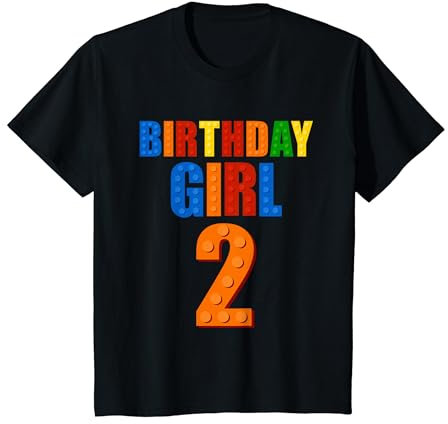 Kinder 2. Geburtstag: Mädchen, Baumeister, 2 Jahre altes Blockhaus T-Shirt