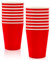 MORAINJAY 16 vasos de papel rojo de 250 ml, para bodas, fiestas, bebidas frías y calientes, café, té, cumpleaños, fiestas infantiles