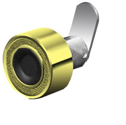 Mini cerradura de gabinete de huellas dactilares, cerradura eléctrica biométrica, para gimnasio, archivador, buzón, armario, armario de herramientas, (dorado)