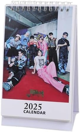 Stray Kids Tischkalender 2025 für Schreibtischdekoration K-pop SKZ Foto ATE Unterstützungskalender für Fans (JJAM)