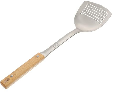 Alipis Spatule De Cuisine Ergonomique - Matériau En Acier Inoxydable - Pelle De Cuisine - Louche Pour Wok - Facile À Nettoyer - Trou De Suspension
