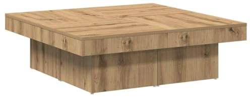 vidaXL Coffee Table Artisan Oak 90x90x28 cm Engineered Wood