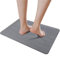 E-RFSEY Diatomite Stone Bath Mat, Superschnell Trocknende Kieselgur-Badematte aus Naturstein, Sehr Saugfähig (Gewelltes Dunkelgrau)