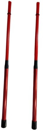 JISADER Baquetas de 40 cm de largo, empuñaduras suaves, silenciosas, crean un sonido ligero, escobillas de batería, baquetas para niños y adultos, rendimiento, Rojo