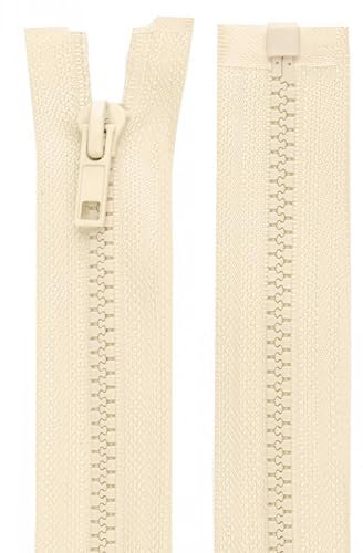 1 Reißverschluss Kunststoff-Profil 5mm 35 cm teilbar, Autolock, Farbwahl, Farbe:hellbeige