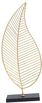 MAGICLULU 1 Stück Blatt Einrichtung Interessante Pflanze Basteln Neonschild Tafelaufsatz Schreibtisch Blätterständer Skulptur para Goldene Teelichthalter Ginkgo Makramee Türkis