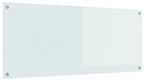 vidaXL Küchenrückwand Weiß 120x50x0,6 cm Hartglas