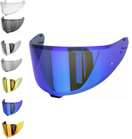 EvoParts Visiera per casco Shoei Nxr 2 (no Nxr 1) - Z8 - X15 - xSPR Pro - Cwr-f2 (Blu)