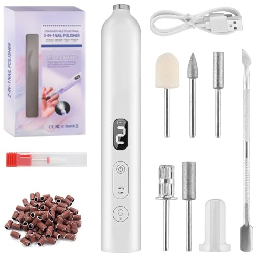 Foydream Torno para Uñas Profesional 35000 RPM, 6 en 1 Lima Electrica Uñas, Velocidad Ajustable, Set de Accesorios Manicura y Pedicura con Brocas Cerámica, Drill para Uñas Profesional Kit de Manicura