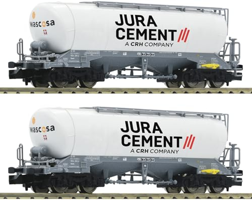 Fleischmann 6660090 N 2er-Set: Silowagen Jura Cement der Wascosa