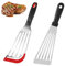 2 Piece Metal Spatula Set, Fish Slice Spatula for Non Stick Pans with Coated Edge, Professional Stainless Steel Fish Turner for Cooking Flipping Grilling, Includes Small and Standard Size