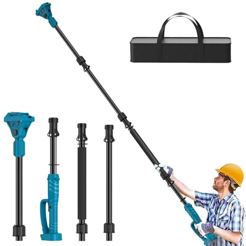 Asta telescopica da 2 m per batteria e cesoie da potatura, rotazione di 180°, asta di prolunga in lega di alluminio con borsa, asta di prolunga per batteria Makita da 18 V (senza batteria)