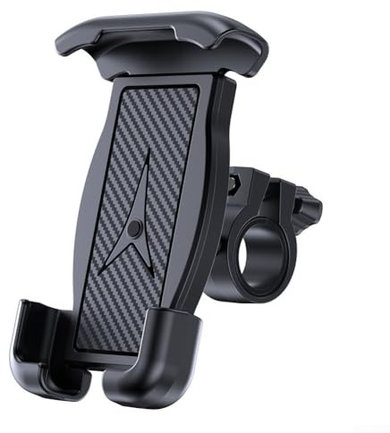 Fauhapyway Soporte de teléfono móvil para motocicletas en un segundo para recoger y liberar para conducir las manos (manillar)