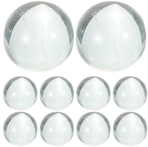 Durchsichtige Glaskugeln 10stücke Glas Rund für Vasenfüller Feier | Poliert Transparent, 0,5x0,5x0,5cm, Tischstreuung und Kerzen, für Bastler, Brautduschen, Elegante Deko