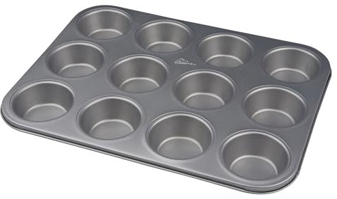 patisse 3634 Muffinform 12er, Stahl, Silber, 12-er