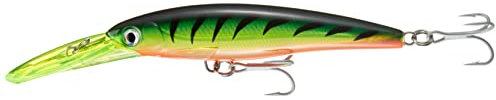 Rapala - X-Rap Magnum Angelköder - Angelzubehör mit großer Tauchschaufel - Salzwasser Spinnköder- Lauftiefe 4,5m - Fischköder 12cm, 32g - Hergestellt in Estland - Hot Chartreuse UV