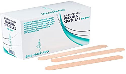 Sibel Pack de 200 Spatules Épilation en Bois 15.5 cm