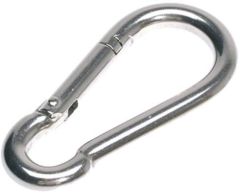 EDUPLAY 160012 6 x 4 cm Edelstahl Karabiner