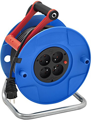 Brennenstuhl Enrouleur de câble Standard S 40m (Cablepilot), Fabrication Française Bleu