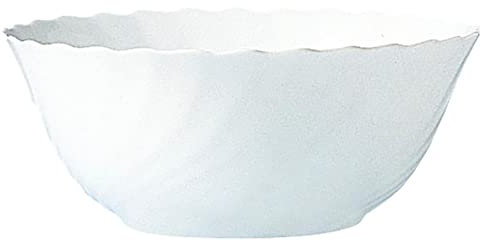 Arcoroc Schale Trianon Uni, 24cm, 6 Stück, weiß, gehärtetes Opalglas