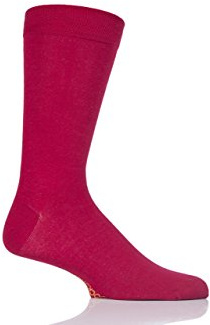 SockShop Men's Colour Burst Bamboo Socks with Smooth Toe Seams. Plain, Everyday Socks in Bright and Fun Colours, Quirky Socks for Him in Sizes 6-11 and 12-14. Pack of 1