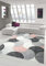 Designer und Moderner Teppich Kurzflor mit Tropfen Muster in Rosa Grau Beige Größe 120x170 cm