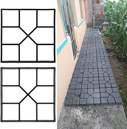 Stampi per Pavimentazione,Stampo per da Giardino,Stampo per Cemento Forma, per Realizzare Percorsi e Mattoni, per Giardino, Cortile, Patio e Passeggiate,43 x 43 cm