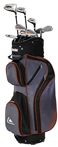 Longridge Men's Vector + Golf Package Set with Cart/Stand Bag Including Wood, Irons, Putter Golf Clubs