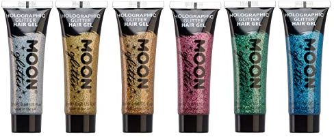 Moon Glitter - Holographic Glitter Hair Gel - 20ml (Set of 6)