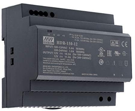 12 VDC | 11,3 A | 135,6Watt | Mean Well HDR-150-12 Hutschienen-Netzteil DIN-Rail