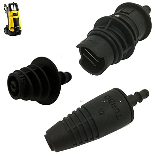 parpyon® Ersatzteile für Hochdruckreiniger Lavorwash Kit 3 Aufsätze Bajonett-Schnellanschluss für Kaltwasser-Hochdruckreiniger (Set mit 3 Köpfen)