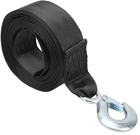 6m x 5cm Abschleppseil , Anhänger Winde Gurt , hochfestes Polyester Gurtband , für Marine Windenwechsel , mit schwerem Haken , Sicherheitsgurt , leicht und tragbar , für Abschleppen , Auto Anhänger