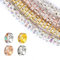 SAVITA 400 Pièces 8mm Perles Rondelles, Strass Cristal Perles Entretoises Rondes en Vrac Décorations pour Bracelet Collier Fabrication de Bijoux (Argent, Or, Or Rose, Laser Coloré)