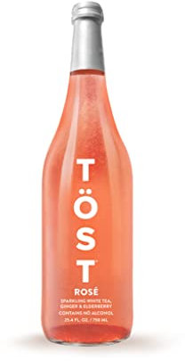 TÖST ROSÉ All-Natural Alcohol Free Sparkling Beverage, 25.4 Fl Oz (Pack of 3)