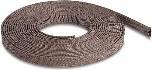 Delock Geflechtschlauch nagerfest dehnbar 5 m x 12 mm braun