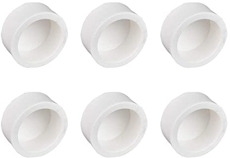 YOFASEN Couvre Tuyaux Blanc - Raccord de Capuchon de Tuyau en PVC - Embouts Externes à Emboîtement Coulissant, 32mm, 6pièces