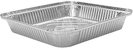 100 PCS x 2000 ML Square Aluminium Foil Trays With Lids Heavy Duty Foil Pans Disposable Tin Foil Trays Foil Food Containers For Cooking Broiling Baking Cake Food Storage Takeaway (9 x 9 x 2)