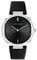 Calvin Klein Analog Quarzuhr für Damen Kollektion CK Sensation mit Schwarzes Lederarmband - 25200255