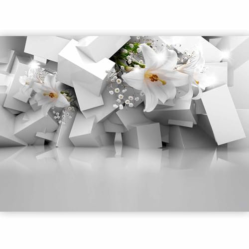 murando PREMIUM Papier peint Fleurs Lys 100x70 cm Décoration Murale XXL Poster Tableaux Muraux Tapisserie Photo Trompe l'oeil Abstrait Fleurs 3D Optique d''illusion b-C-0175-a-a '