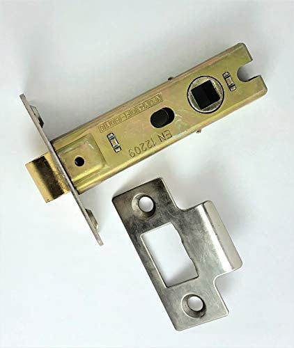 Infinity Decor FD30/60 CE Certified Bolt Through Tubular Door Latch in 3 Sizes and Finish- for Internal Use. (Polished Nickel, 75mm)