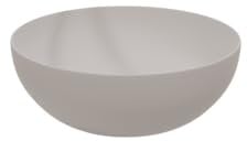LEMONBATH - Lavabo Sobre Encimera Redondo Blanco Mate - Medidas 40 x 40 x 15,5 cm - Lavabo de Ceramica para colocar Sobre Encimera de Mueble Baño - Lavamanos para Grifo Lavabo Alto