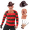 Freddy Pullover mit gruseliger Maske, Handschuhe, Mütze, voller Anzug auf Ulme, St. Killer, Cosplay, Alptraum, Halloween-Kostüme, Zubehör