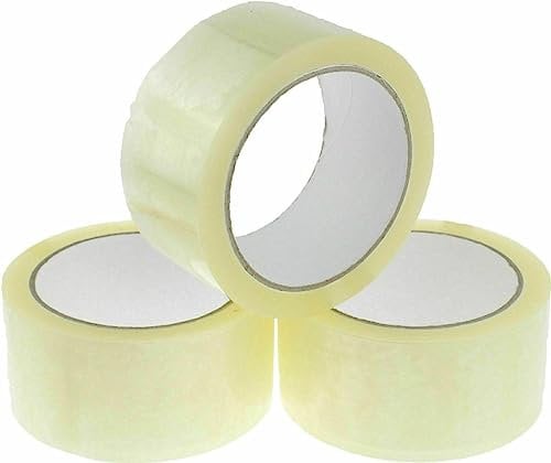 TGL 3x Clear Packing Tape Rolls – Strong Adhesive Parcel Tape for Packing, Moving & Shipping Boxes – Transparent General Purpose Packaging Tape 48mm x 66m – Heavy Duty Seal