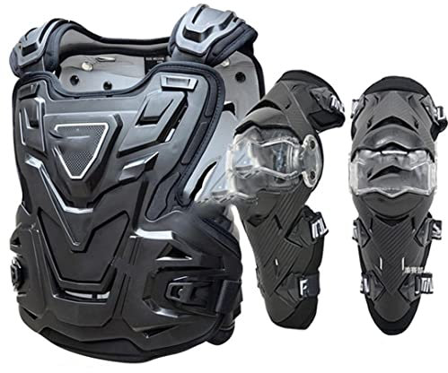 Männer Ganzkörperpanzer CE Motorrad Brustpanzer Moto Motocross Racing Schutz Brust Rückenschutz ARO9 Schwarzer Anzug XL