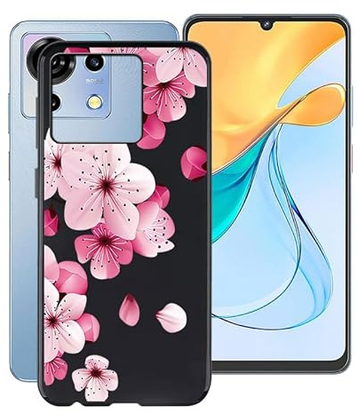 HGJTFANY Hülle für ZTE Blade V50 Vita (6.75), Stoßfeste Kratzfeste Handyhülle Case, Ultra Dünn Weiche TPU Bumper (Anti-Fingerabdruck) Schutzhülle Tasche für ZTE Blade V50 Vita - PfirsichblüTe
