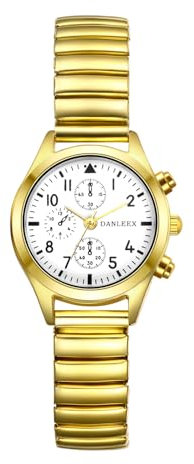 Avaner Uhren Damen Elastisches Band: Paar Armbanduhr Analoges Quarzwerk mit arabischer Ziffernskala Herrenuhr für Zuhause Freizeit Sport