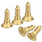 sourcing map Brass Wood Screws, 20Pcs M4 x 10mm Slotted Drive Flat Head Self Tapping Screw Countersunk for Woodworking Furniture